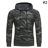 Mens Casual Military Camouflage Hoodie Sweater